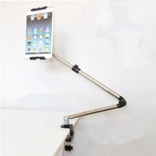 Desktop Tablet Stand Aluminum 360 Rotating Stretchable Long Arm Tablets Holder Lazy Bed Table Mount Bracket for iPad Mini Air