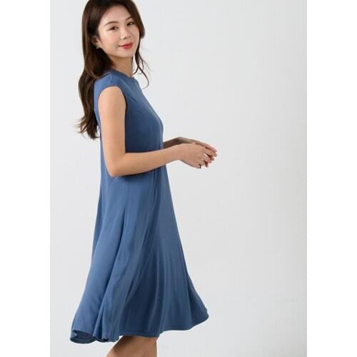 Slim Summer Nightgowns For Women Fashion Big Swing Dress Sleeveless Modal Nightdress A Line High Waist Lady Nightshirt