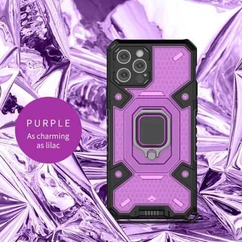 New Funda Case for iPhone 12 Pro Max 12 Mini 11 Pro Max XS Max XR Metal Ring Stand Coque Armor Anti-fall Space Phone Case Cover