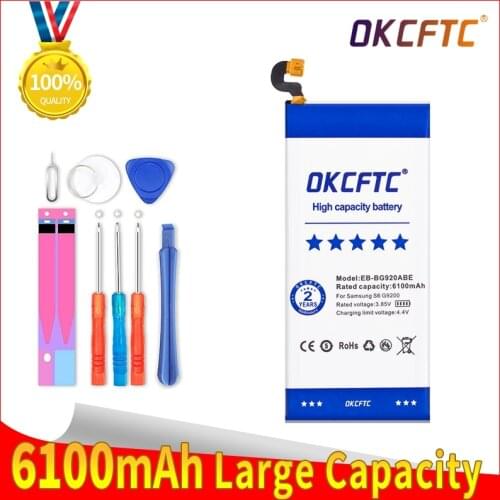 Original Phone Battery EB-BG920ABE For Samsung GALAXY S6 G9200 G9208 G9209 G920F G920I G920 G920A G920V G920T G920P 6100mAh