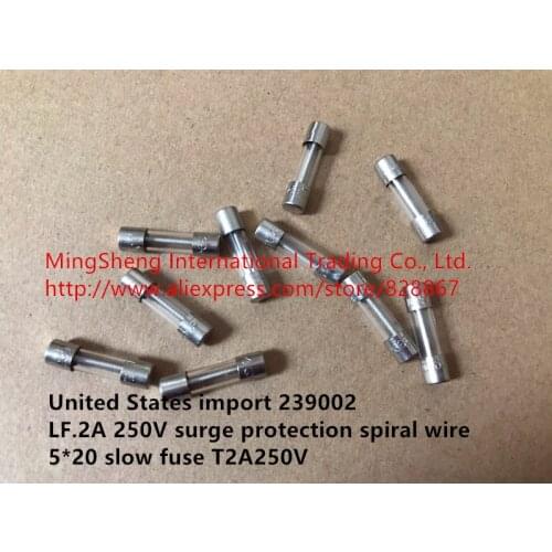 Original new 100% 239002 LF.2A 250V surge protection spiral wire 5*20 slow fuse T2A250V