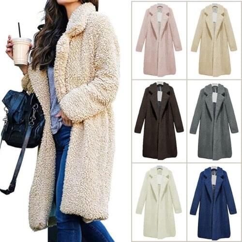 Autumn Winter Women Gray Teddy Coat Stylish Female Thick Warm Cashmere Jacket Casual Girls Streetwear