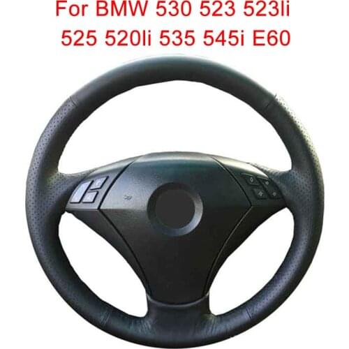 Customize Car Steering Wheel Cover For BMW 530 523 523li 525 520li 535 545i E60 Leather Braid For Steering Wheel