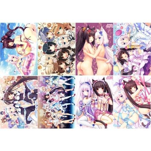 Neko Para Polypropylene A3 8 pieces Posters wall poster PPP035