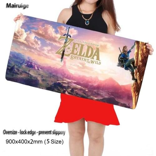 Mairuige Plain Extended Water-resistant Anti-slip Natural Rubber Gaming Large Lock Edge Mousepad Desk Mat for Cs Go DOTA2 LOL