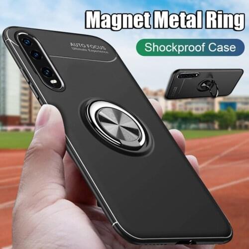 Luxury Car Magnetic Ring Soft Case On The For Huawei P30 Pro P20 Lite Full Cover For Huawei P20 P30 soft Shockproof Bumper Case