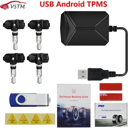 USB Android TPMS tire pressure monitor/Android navigation tire pressure monitoring alarm system/wireless transmission TPMS