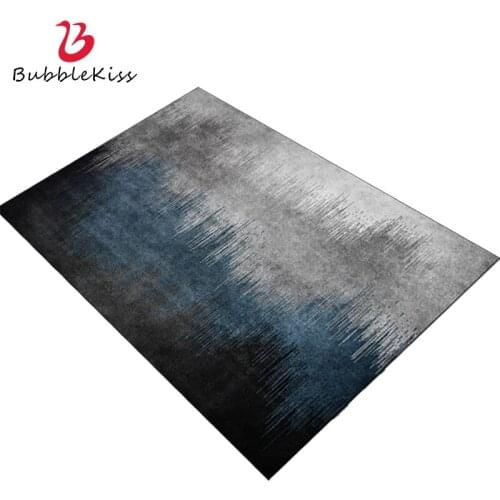 Bubble Kiss Black Blue Gray Gradient Pattern Carpet For Bedroom Soft Foldable Boys Room Bedside Dust-Proof Floor Rug Cuatomized