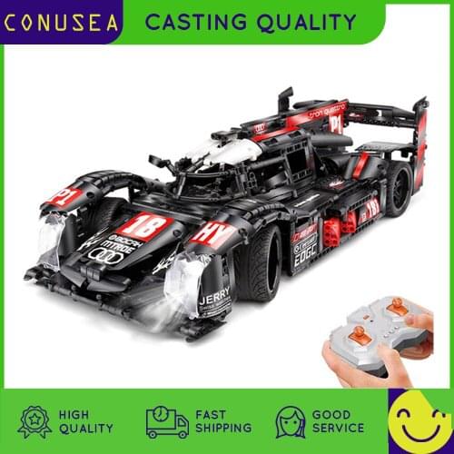 Building Blocks Car High-Tech Electric Remote Controll Racing Cars with Motor Building Bricks Kid Educational Toys for Boy Child