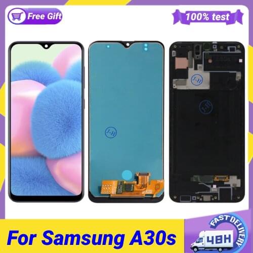 TFT 6.4" For Samsung Galaxy A30S A307 A307FN Lcd Display Touch Screen Digitizer Assembly Parts For Samsung A30S A307 With Frame