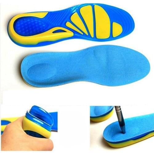 Unisex TPE Silicone Gel Running Sport Insoles Massaging Insert Shoes Pads Foot Care Plantar Fasciitis orthopedic Insoles