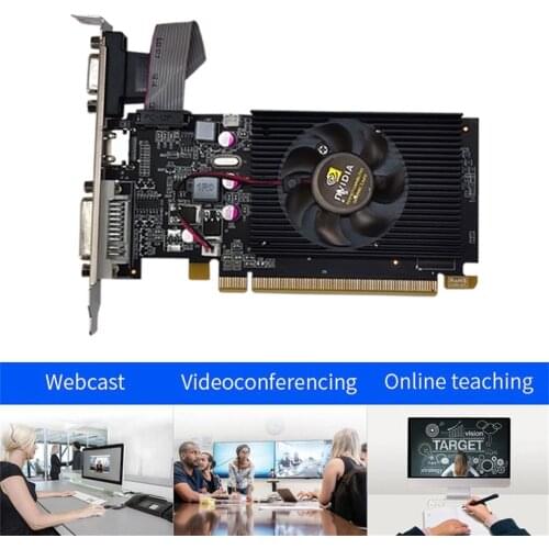 GT210 1GB 64Bit Video Card NVIDIA GT210 512M DDR2 Graphics Cards GPU Desktop PC Screen Computer Map ATX MATX HTPC VGA