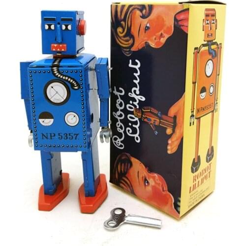 Vintage Children Toys Tin Robots Wind up Toys Home Collection Retro Craft Tin toy