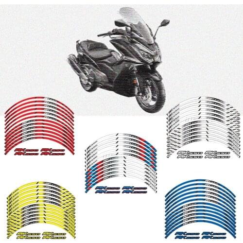 High quality motorcycle wheel decals waterproof Reflective stickers rim stripes For KYMCO AK550 KYMCOAK550