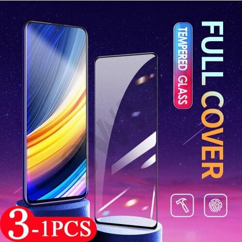 3-1Pcs full cover phone screen protector for Xiaomi POCO M2 M3 C3 X2 X3 pocophone F1 F2 pro F3 GT tempered glass protective film