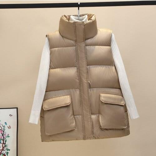 Women Winter Warm Cotton Vest Padded Waistcoat Sleeveless Parkas Jacket Female Waterproof Bread clothing Mujer 8051559