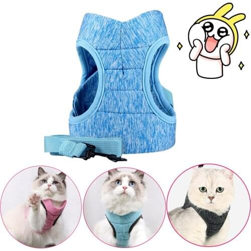 Cat Harness Escape Proof Dog Cat Walking Jacket Harness Vest and Leash Set Vest for Cats Leash for Kitten Puppy Szelki Dla Kota