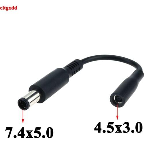 1pcs DC Load Converter Power Adapter Cable 7.4x5.0 to 4.5x 3.0 MM Female Elbow For Dell Laptop