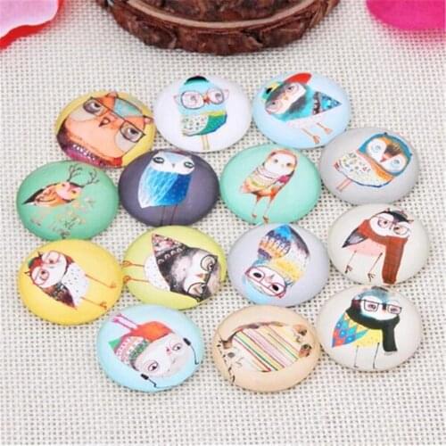 10-50pcs Animal Flatback Cameo Cabochon Dome Mix Owl blank DIY Jewelry Charm Playing cards Pendant Setting 8 10 12 15 18 25 30mm