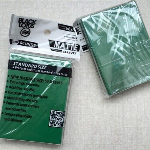 100 PCS/LOT Green Matte Cards Sleeves,Cards Protector for Trading Cards Shield Magic Card Cover Pkmn/YU-GI-OH Sleeve 66x91mm