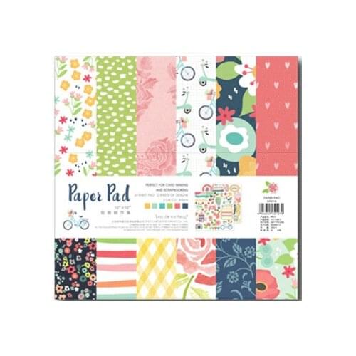 25.5*25.5cm Scrapbooking paper pack of 24 sheets handmade craft paper craft Background pad PP013