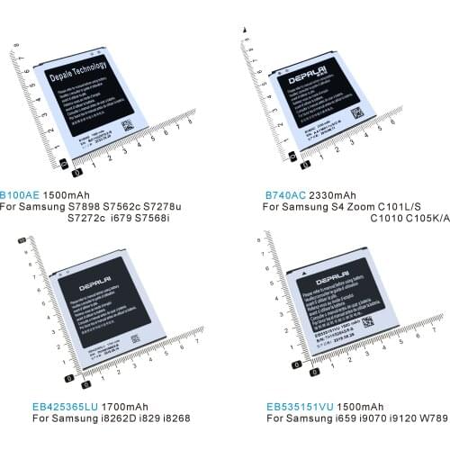 B100AE EB425365LU B740AC EB535151VU Battery For Samsung S7898 S7562 S7272c i679 i8262D i829 i8268 S4 Zoom C101 i659 i9070 i9120
