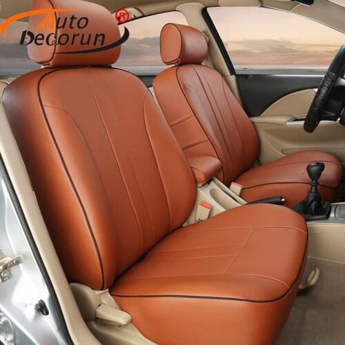 AutoDecorun automobiles seat cover PU leather for nissan sunny seat cover sets accessories for cars seat cushion covers styling