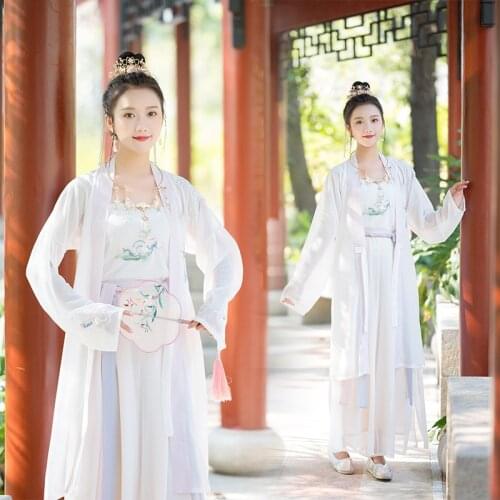 Free shipping Song Dynasty three piece suit of Han Dynasty improved Hanfu