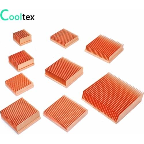 Pure Copper Heatsink DIY Heat Sink Radiator Cooling Cooler for Raspberry pi Electronic 3D printer CHIP IC MOS Heat dissipation