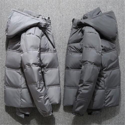 White Duck Down jacket Mens Russian Clothing Warm Snow Hooded Parkas Winter Jackets for Men 2020 New Short Coats