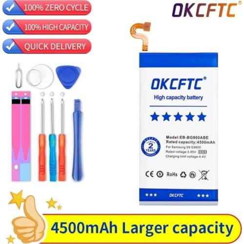 OKCFTC Original Replacement Phone Battery EB-BG960ABE For Samsung Galaxy S9 G9600 SM-G960F SM-G960 G960F G960 4500mAh