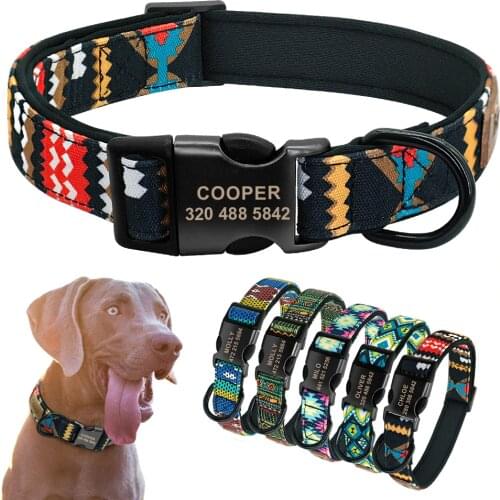 Personalized Dog Collar Custom Puppy Pet Collar Pitbull Collars Pets Acessorios Products Small Dog Collar for Medium Large Pet