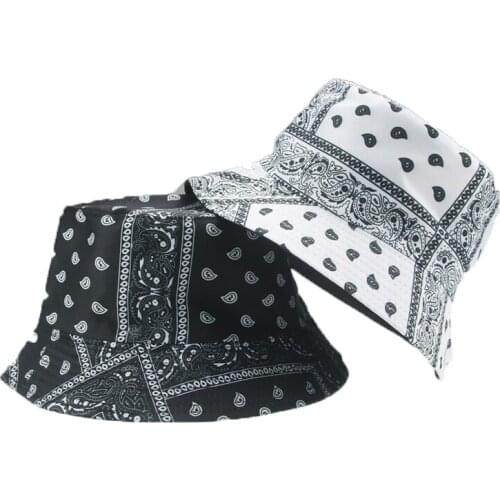 Bucket Hat Summer Women Wide Brim Print Flat Fishing Men Outdoor Casual White Black Yellow 2021 Women Bucket Hats Gorro Pescador