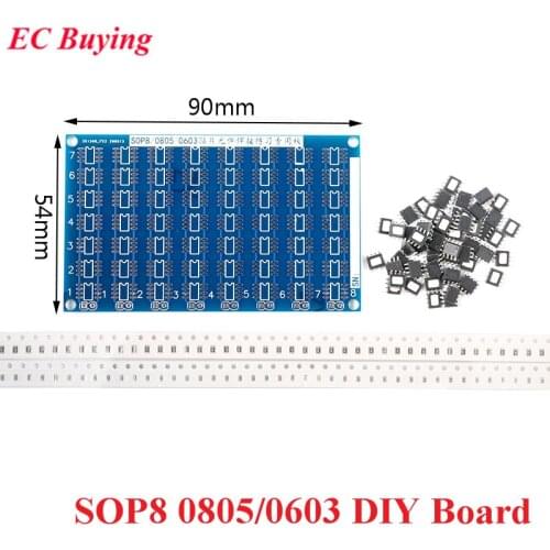 DIY Circuit Board SOP8 Chip 0805/0603 PCB SMT SMD Component Soldering Practice Board DIY Kit Skill Training Electronic