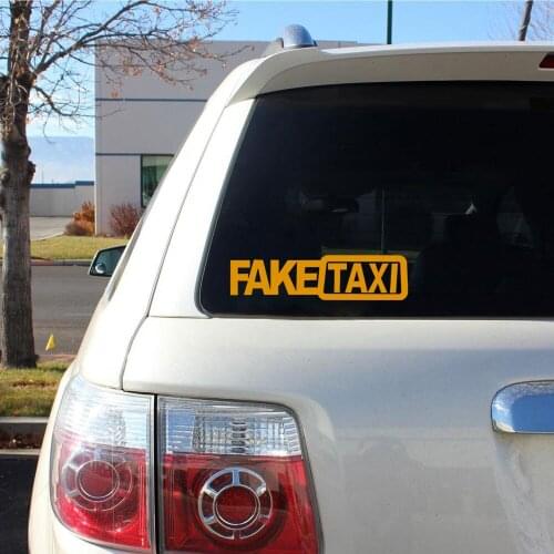FAKE TAXI Car Stickers Reflective Stickers for Lada Granta Xray Vesta For Kia Rio Solaris Creta For Golf Polo