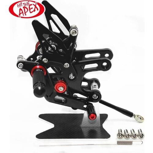 Upgraded Lighter Motorcycle Footrests For KAWASAKI ZX6R 2007 2008 CNC Rider Rearset Adjustable Foot Pegs Footrest Parts ZX 6R 08