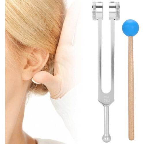 Tuning Fork OM136.1 Aluminum Alloy Yoga Tuning Fork Sound Healing Therapy Tuning Fork with Hammer
