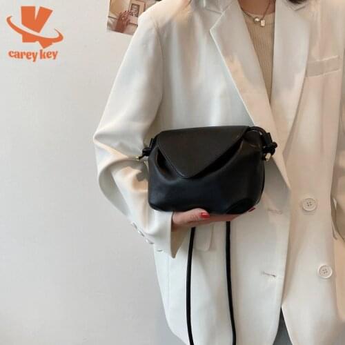CAREY KEY Luxury Designer Bucket Bags Fashion Woman Shoulder Messenger Bag PU Leather Female Handbags