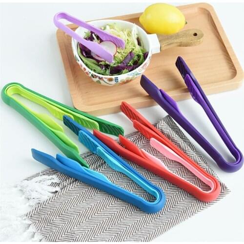 3pcs/set 6/8/10 inch Silicone Plastic Bread Salad Clip Kitchen Cooking Tongs for Barbecue Salad Grilling Frying Kitchen Utensils