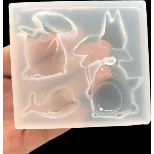 Cute Totoro Dolphin Silicone Mold Pendant Ornaments 16536