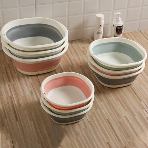 Foldable washbasin wash vegetables Baby Wash buttocks portable travel plastic washbasin folding thickening multi purpose