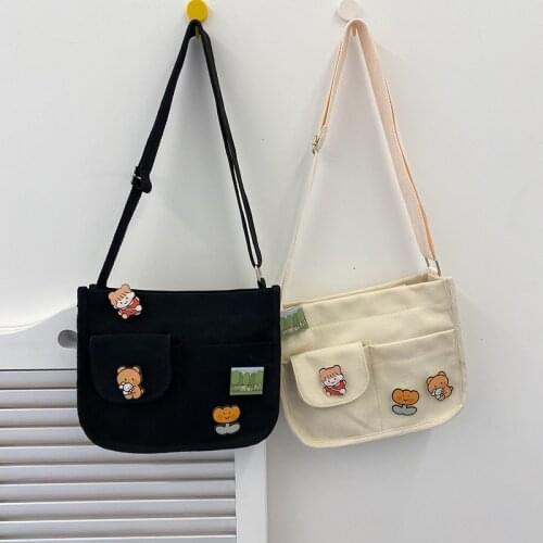 Women Handbags Shoulder Bags 2020 New Fashion Female Canvas Messenger Bags Cute Cartoon Crossbody Bags Purses for Teenage Girls