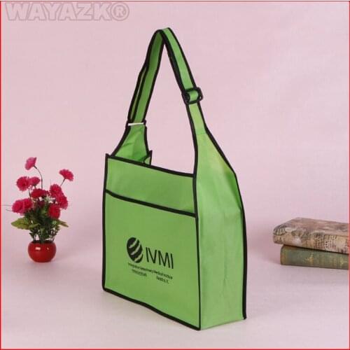 1000pcs/lot) size 35x38x12cm(14x152x4.8") custom printed non woven sling crossbody bags