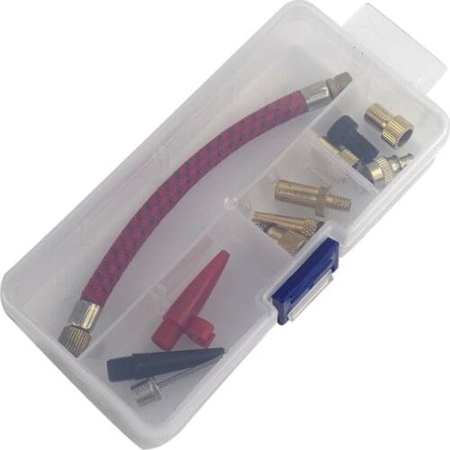 Bike Air Pump Hose Tip For Tire Inflater Adapter Bicycle Inflatable Pumps Extension Tube Scooter Nozzle Pumps Hose 11Pcs