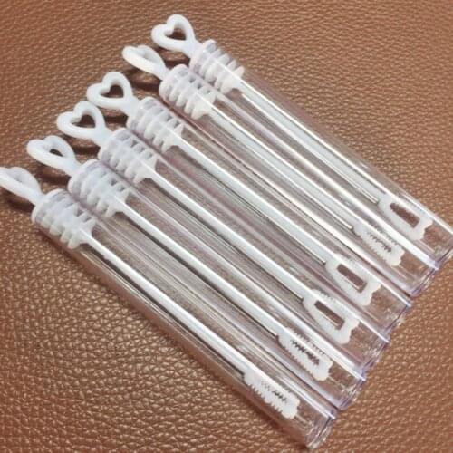 12Pcs Children Toys Wand Tube Bubble Maker Soap Bubble Bottles Home Party Decoration Love Heart Shaped Wedding Party Supplies
