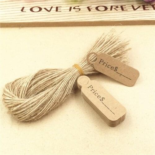 500Pcs/Lot Kraft Paper Cardboard Long Circular Water Bottle Shape Tags for Jewelry Box Products Packing Price Hang Tags