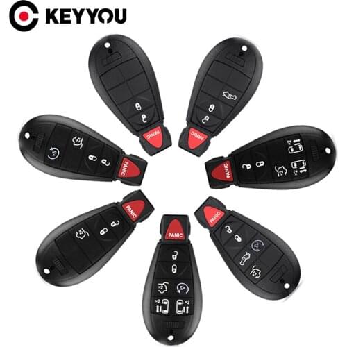 KEYYOU 3/4/5/6 Buttons For Chrysler Town & Country Fit Jeep Grand Cherokee Dodge Magnum Durango Fob Case Smart Car Key Shell