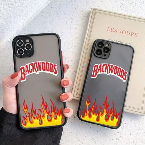 Funny Flame Backwoods Case for iPhone 12 11 Pro Max 12 Mini X XS Max XR 8 7 6 6s Plus Hard Matte Back Cover