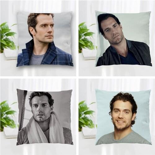 Hot Sale Custom Decorative Pillowcase Henry Cavill Square Zippered Pillow Cover Best Nice Gift 20X20cm 35X35cm 40x40cm