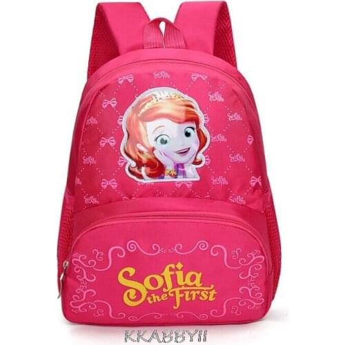 Disney Spiderman Backpack Children Cartoon Elsa Princess School Bags Girls Boys Pattern Bag Kindergarten Schoolbag